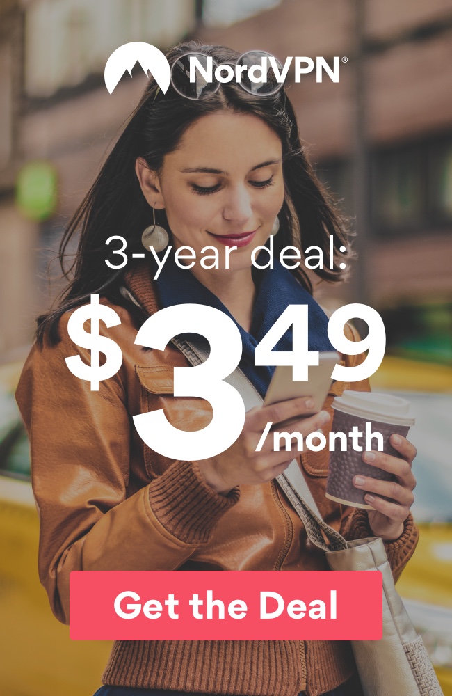 NordVPN: $3.49/Month for 3 Years.