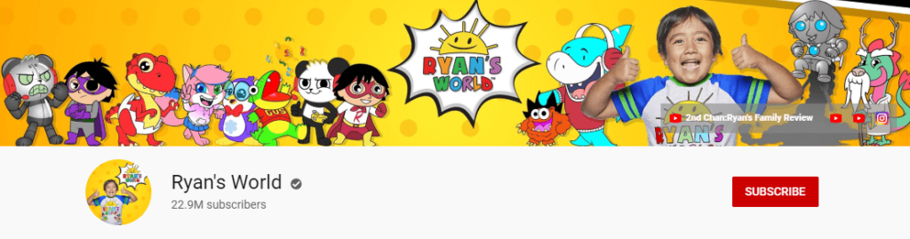 Ryan ToysReview - Youtube