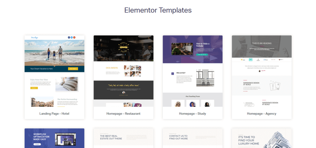 Elementor - Pre-Designed Templates  (BeaverBuilder vs Elementor)